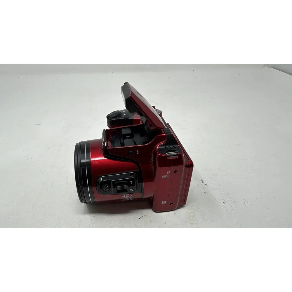 Nikon Coolpix B500 Digital Camera Red 16MP Tilt LCD HD Video 40x Zoom